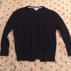 Navy Blue Crown & Ivy Cardigan Sweater